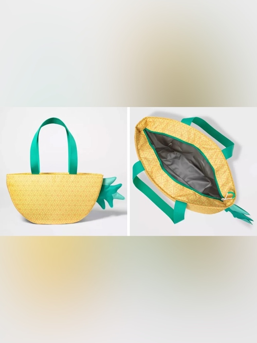 Pineapple 18 can cooler Tote Bag - Yellow & green